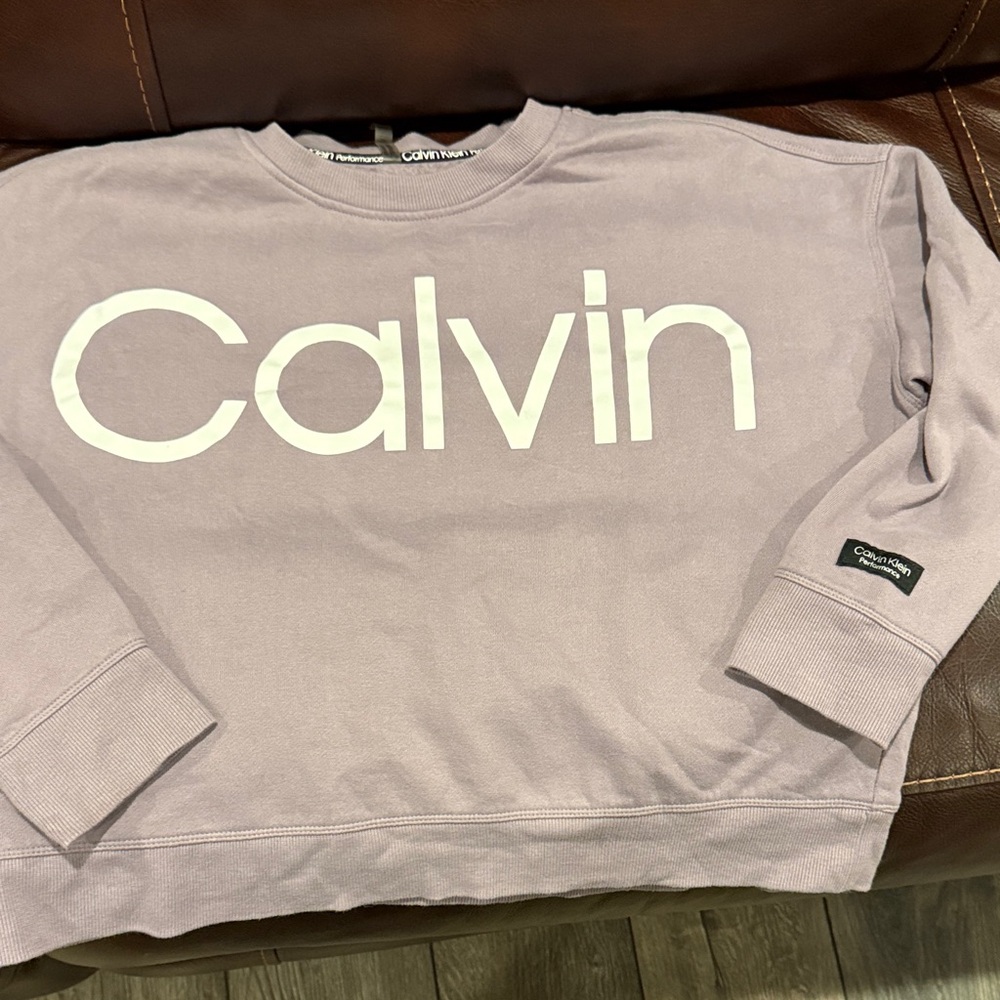 Calvin Klein Women’s Lavender Crewneck Sweatshirt